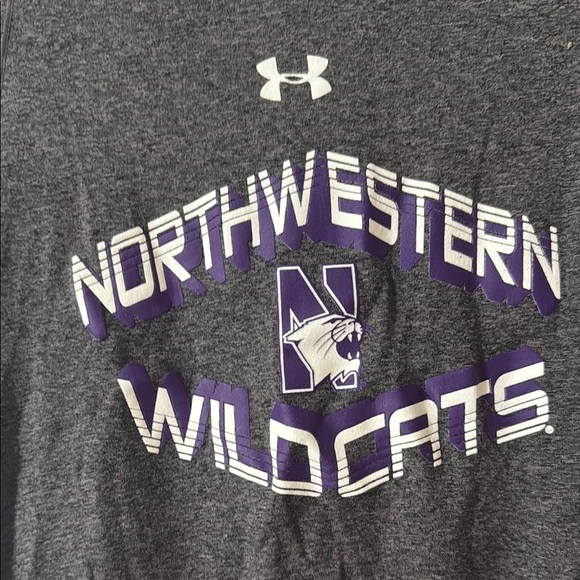Under Armour Gray and Purple Short Sleeve Tee - Picture 2 of 4